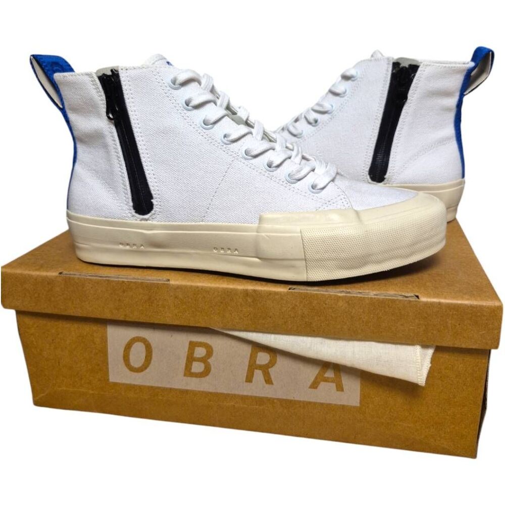 Terra Canvas High Full Cap - White/Off White/Obra Blue Sz US W9/M7.5 - Picture 8 of 9